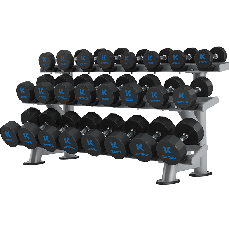 金年会TPU12边哑铃套装室内专业力量运动健身器材YLT-12T 390KG