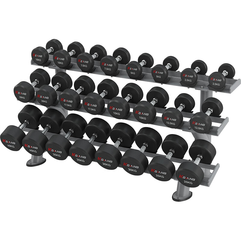 金年会家用商用十二付PEV哑铃套装含哑铃架健身器材YL-P440