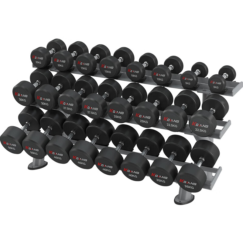 金年会家用商用十二付PEV哑铃套装含哑铃架健身器材YL-P650