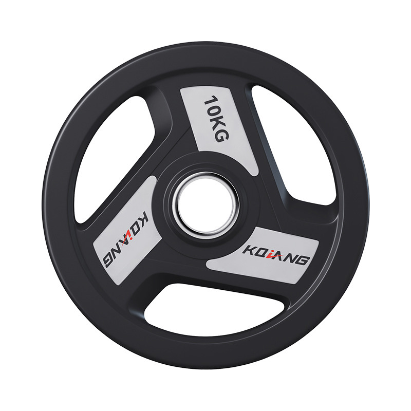 金年会杠铃片50mm毫米大口径加重训练健身器材包胶铸铁商用杠铃片 10kg