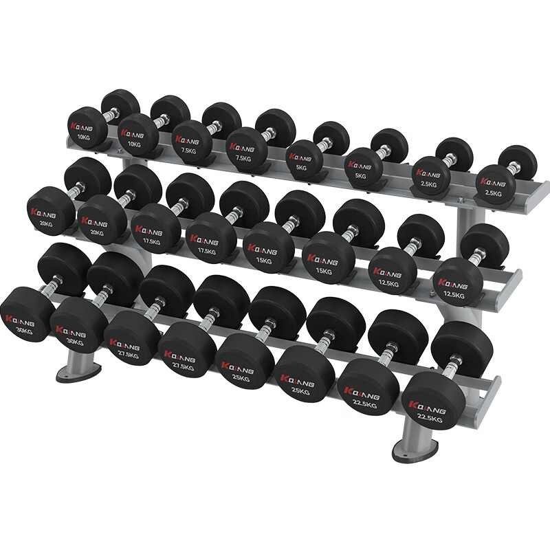 金年会家用商用十二付PEV哑铃套装含哑铃架健身器材YL-P390