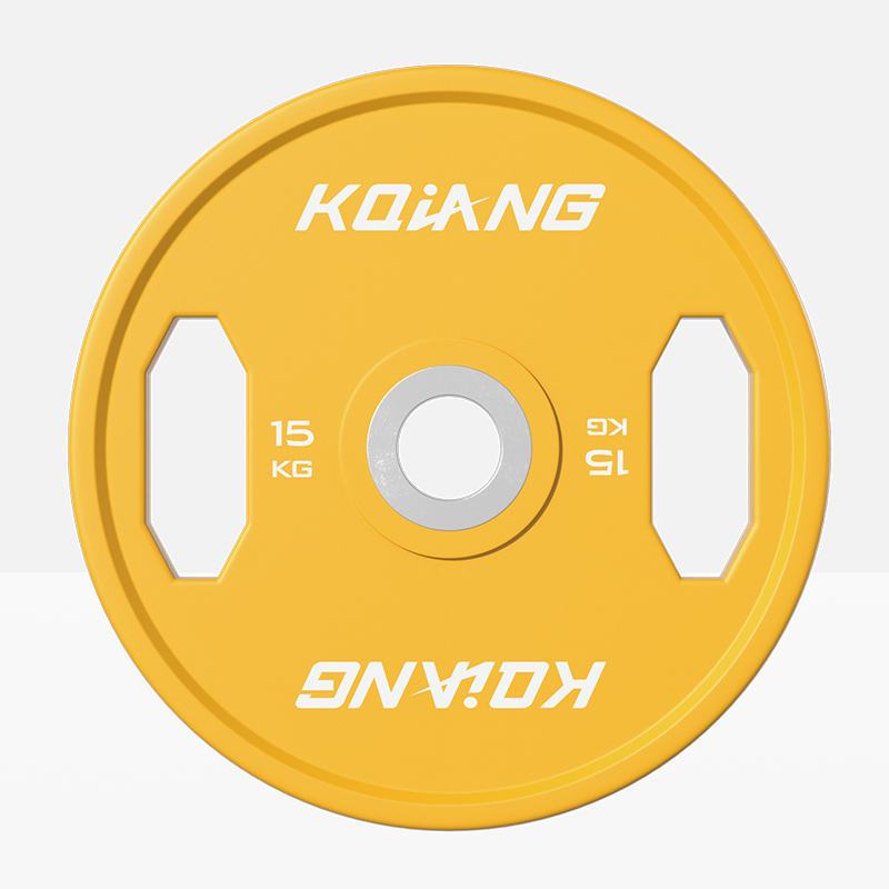 金年会CPU彩色橡胶环保无味杠铃片举重力量举杠铃举重片 15kg
